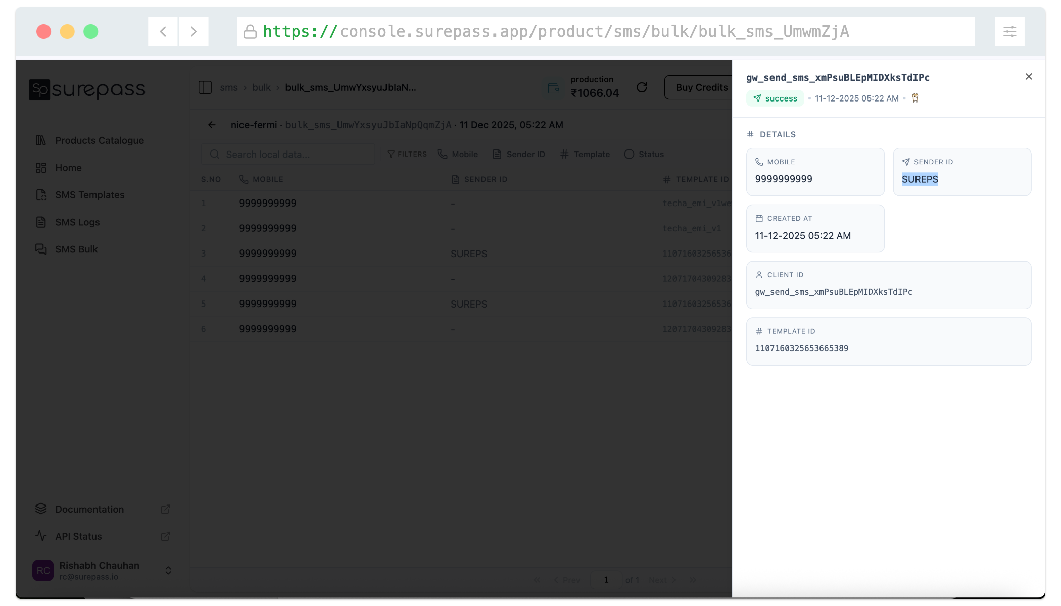 Bulk success side sheet